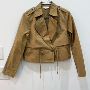 NWOT HYFVE Cropped Trench Jacket in Camel Brown